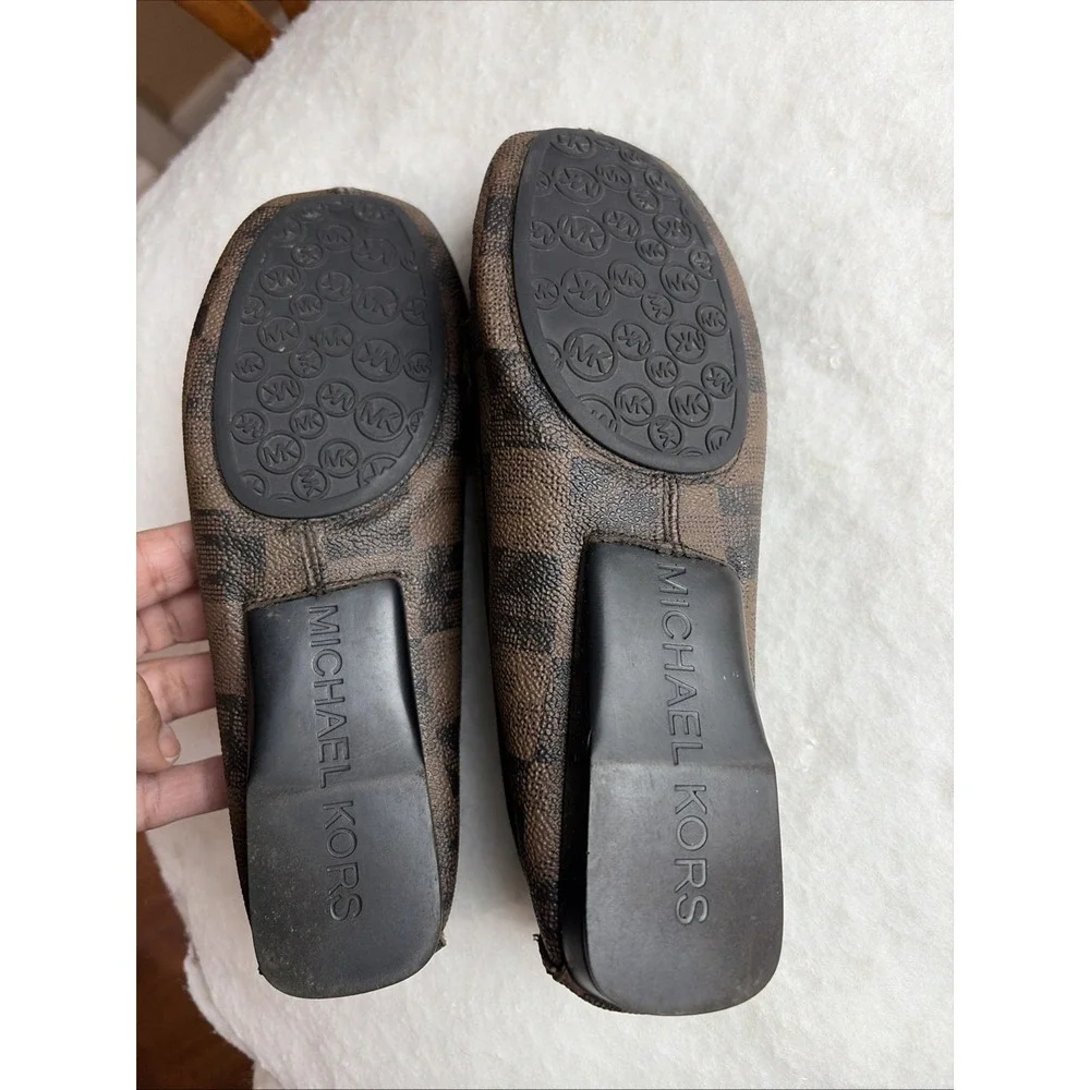 Michael Kors Shoes 4.5M Moccasin Loafers Slip On Gold MK Flats‎